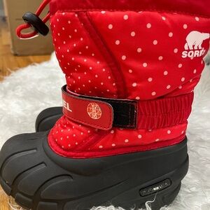 Sorel Red Polka Dot Winter Boots